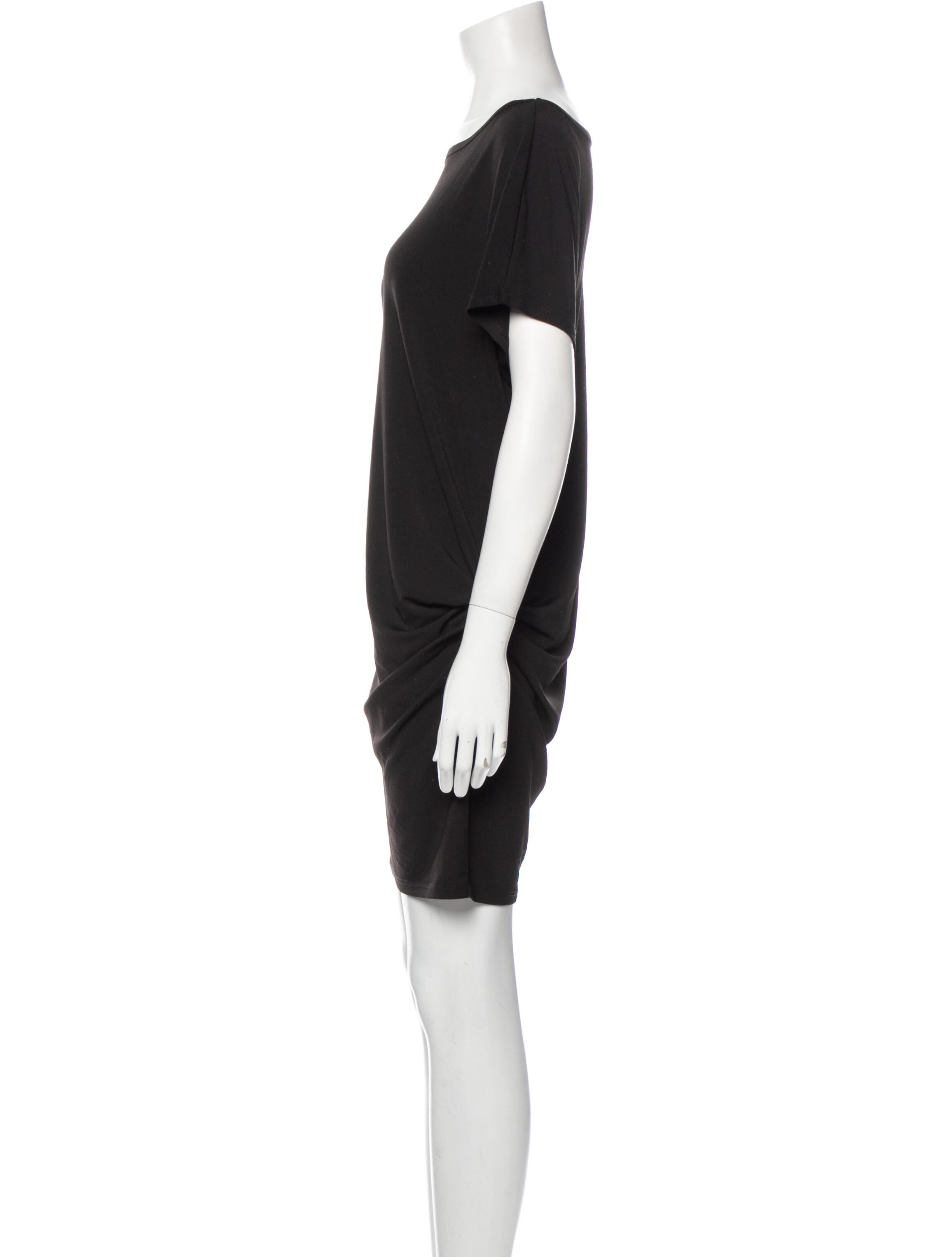 Michael Spirito Bateau Neckline Mini Dress