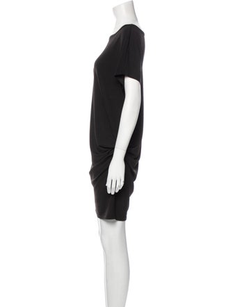 Michael Spirito Bateau Neckline Mini Dress