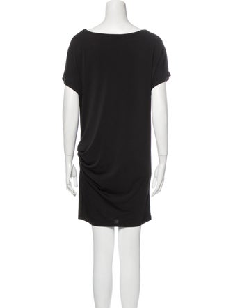 Michael Spirito Bateau Neckline Mini Dress