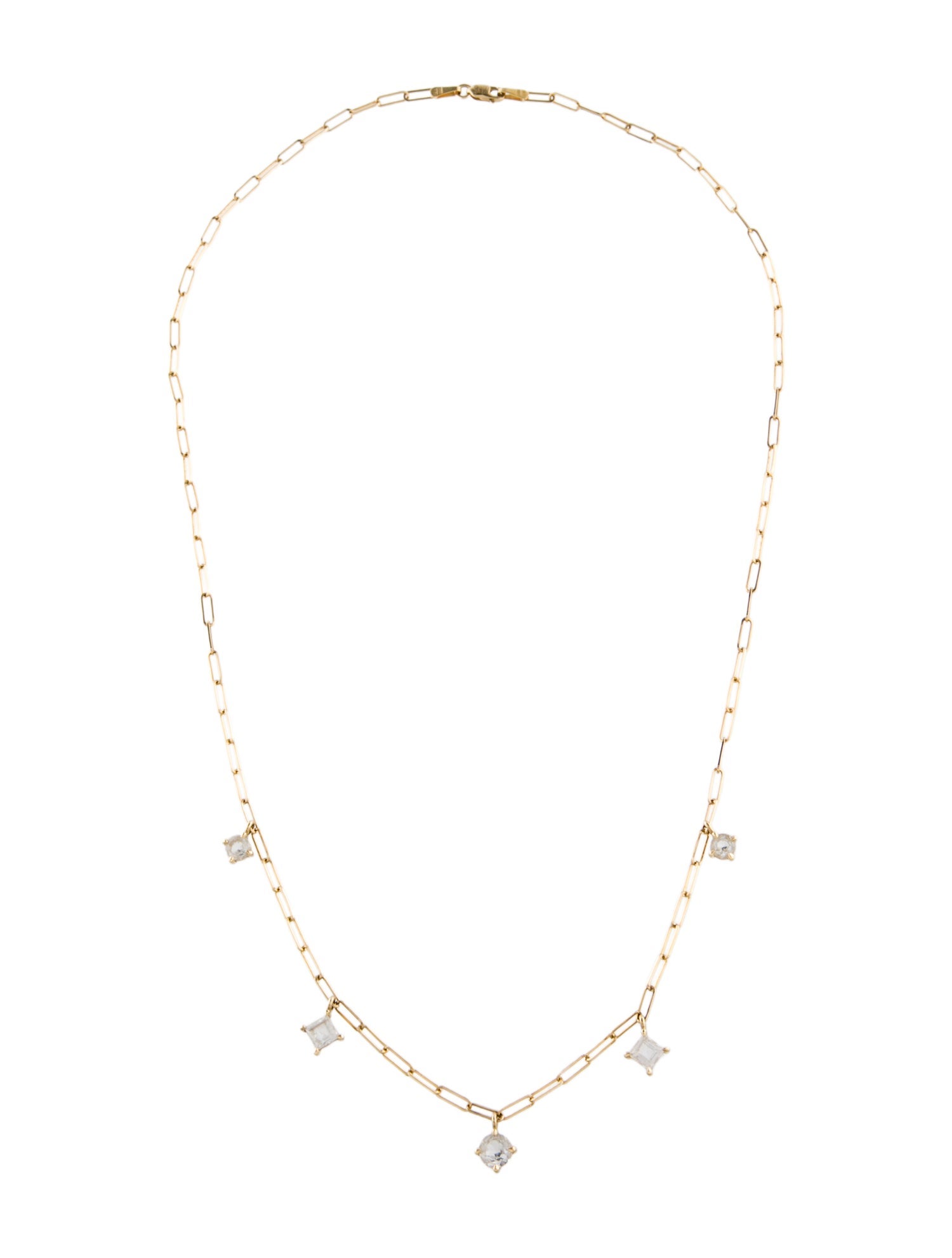M. Spalten 14K Topaz Gemfetti Collar Necklace