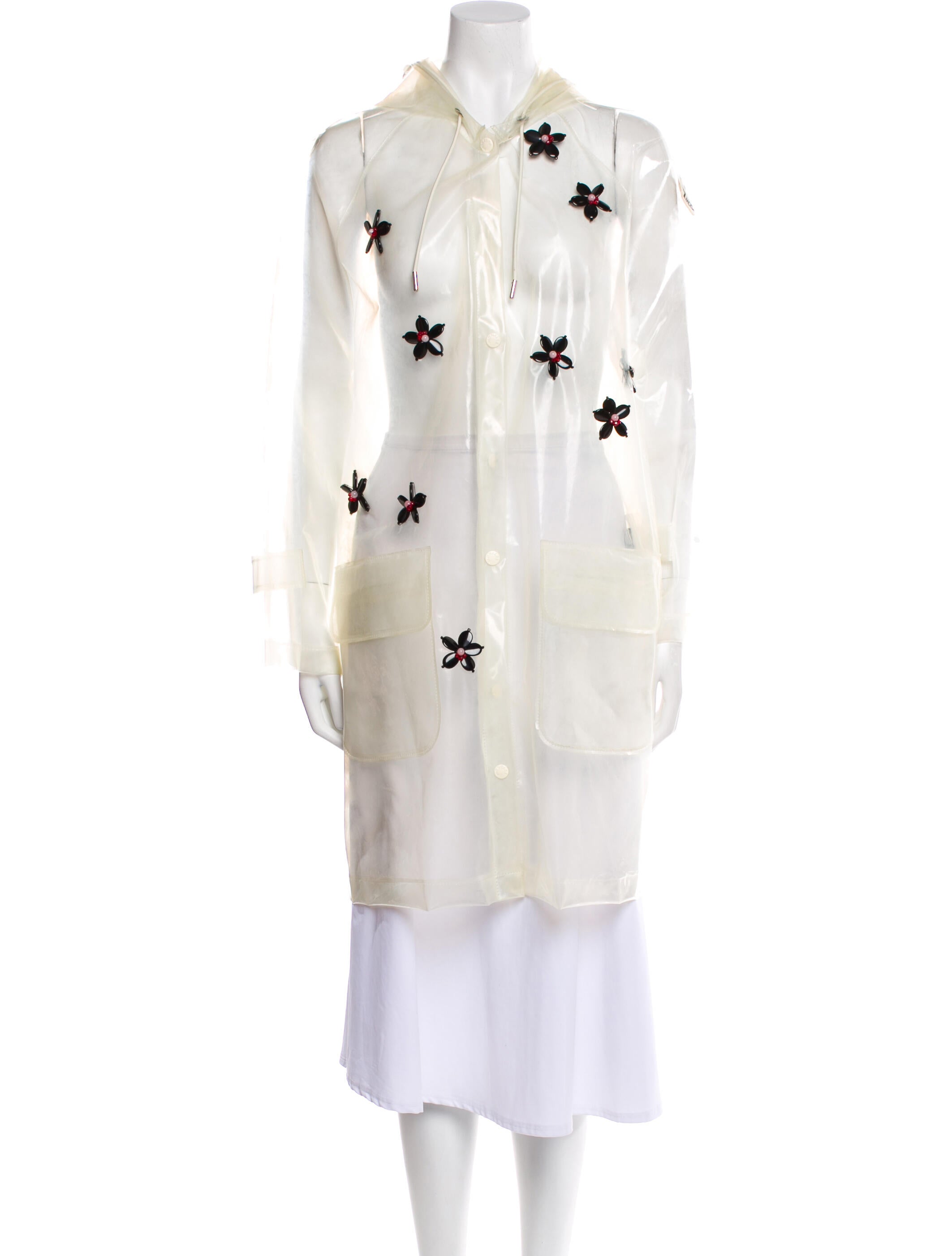 Moncler x Simone Rocha Floral Print Faux Fur Coat