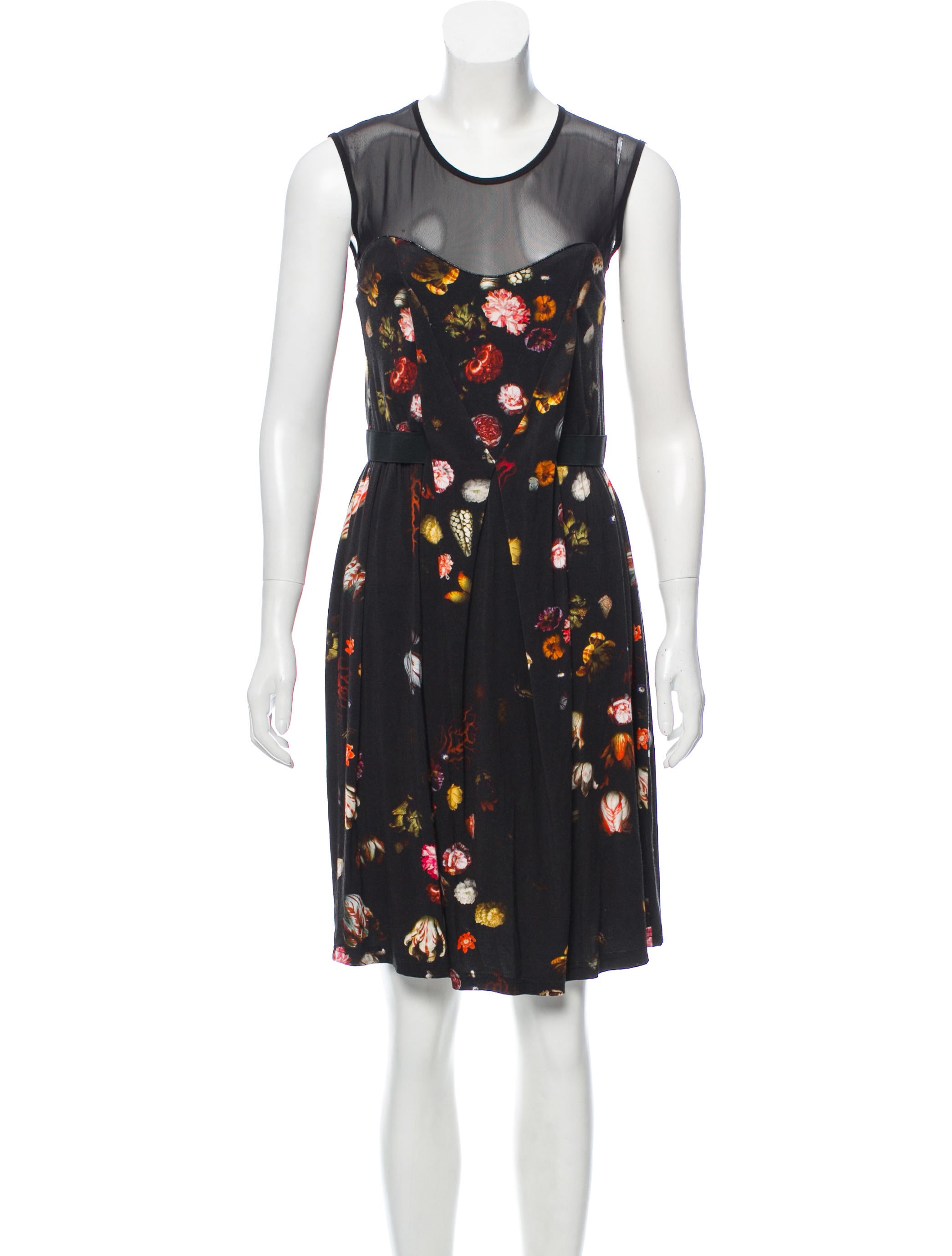 Marios Schwab Floral Knee-Length Dress