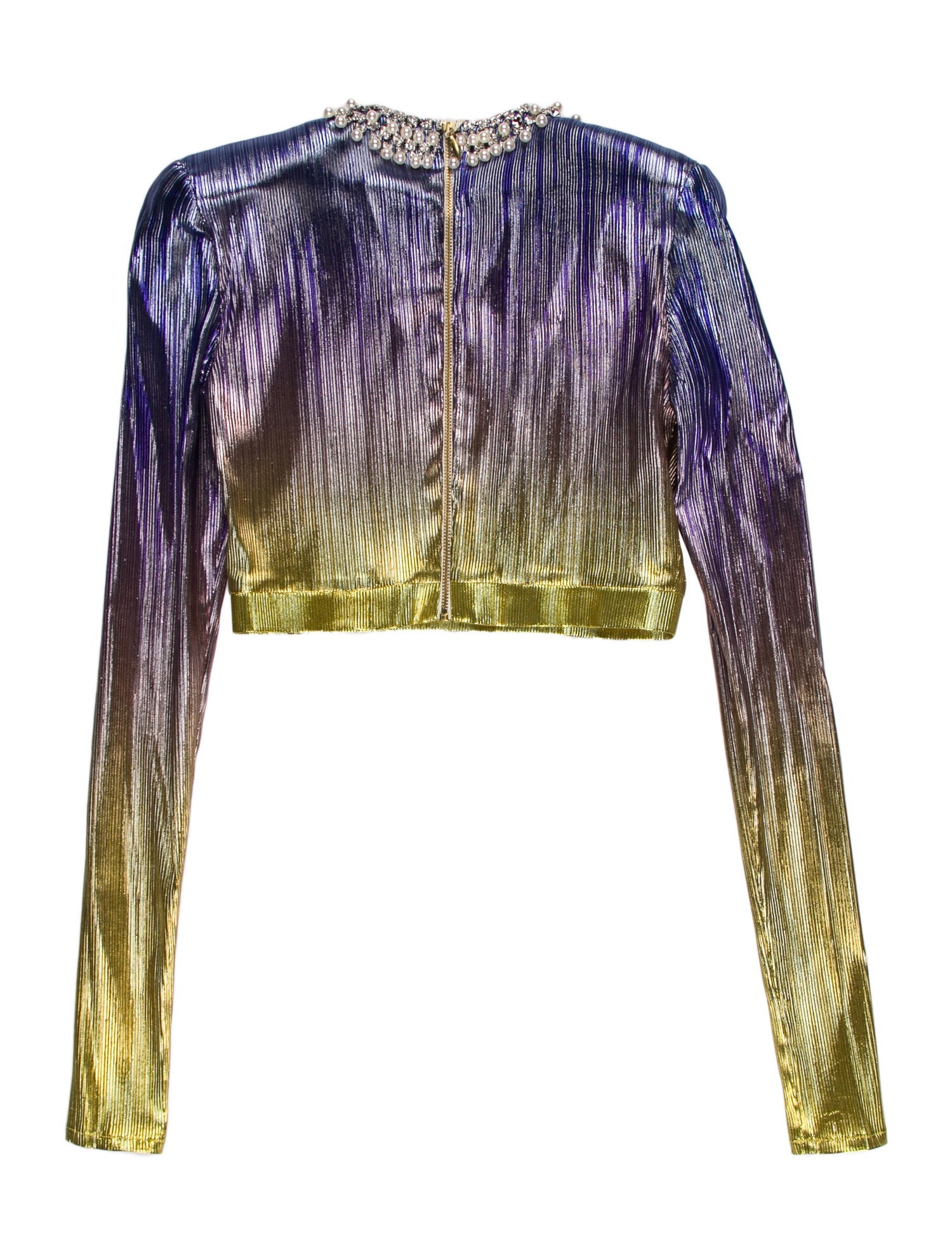 Miss Sohee Printed Crew Neck Crop Top