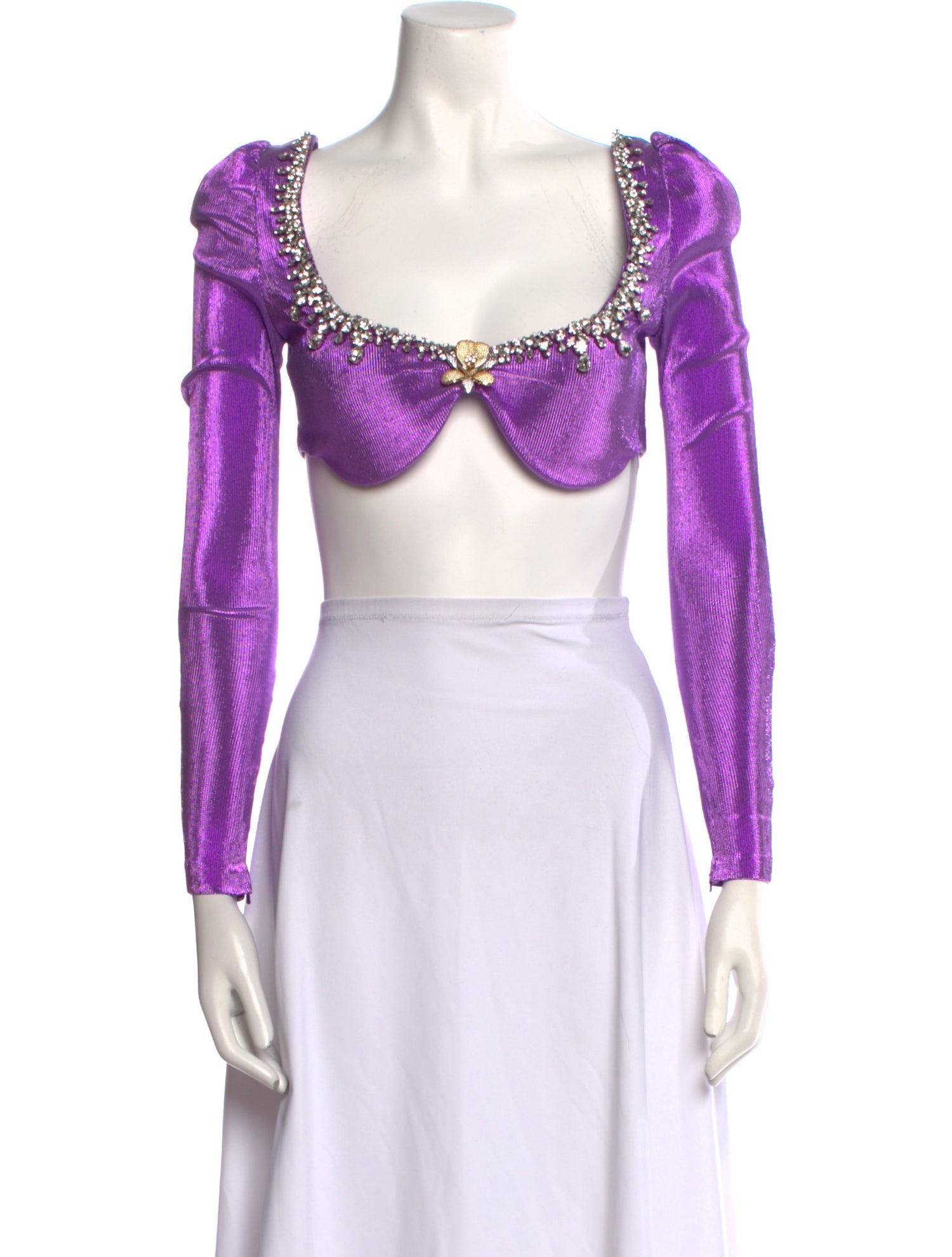 Miss Sohee Scoop Neck Long Sleeve Crop Top w/ Tags