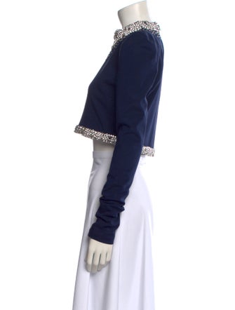 Miss Sohee Silk Mock Neck Crop Top