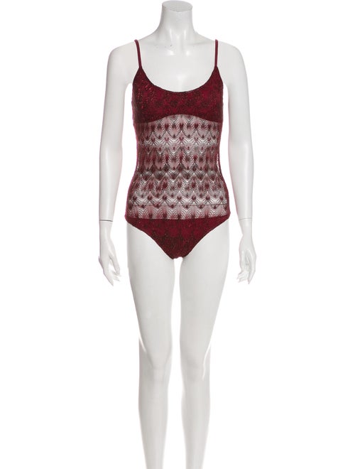 Missoni Mare Lace Pattern One-Piece Metallic