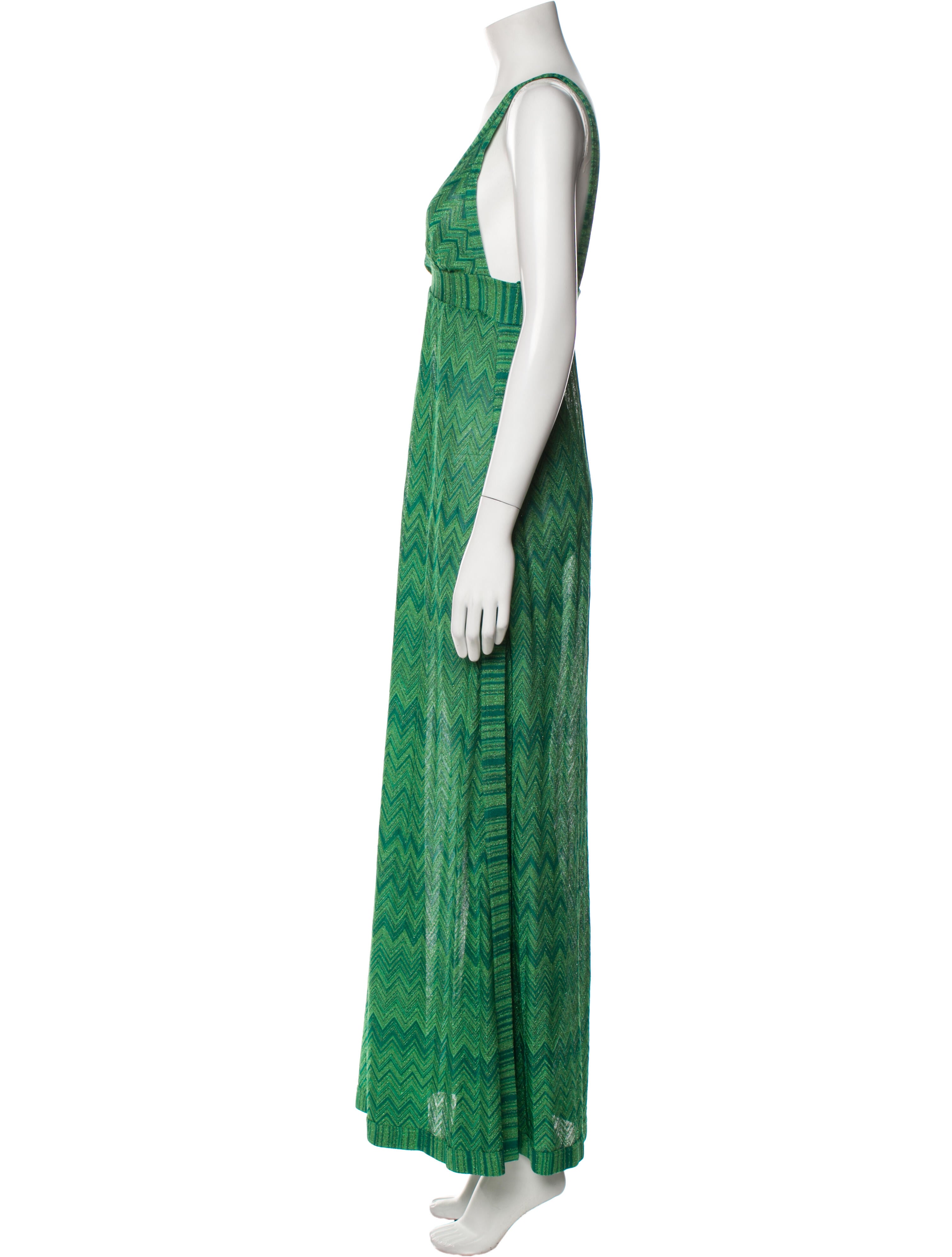 green emerald velvet dress Missoni main image 1