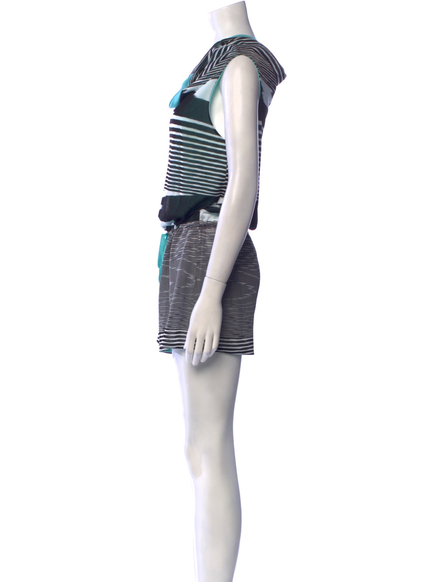 Missoni Mare Striped Cowl Neck Romper