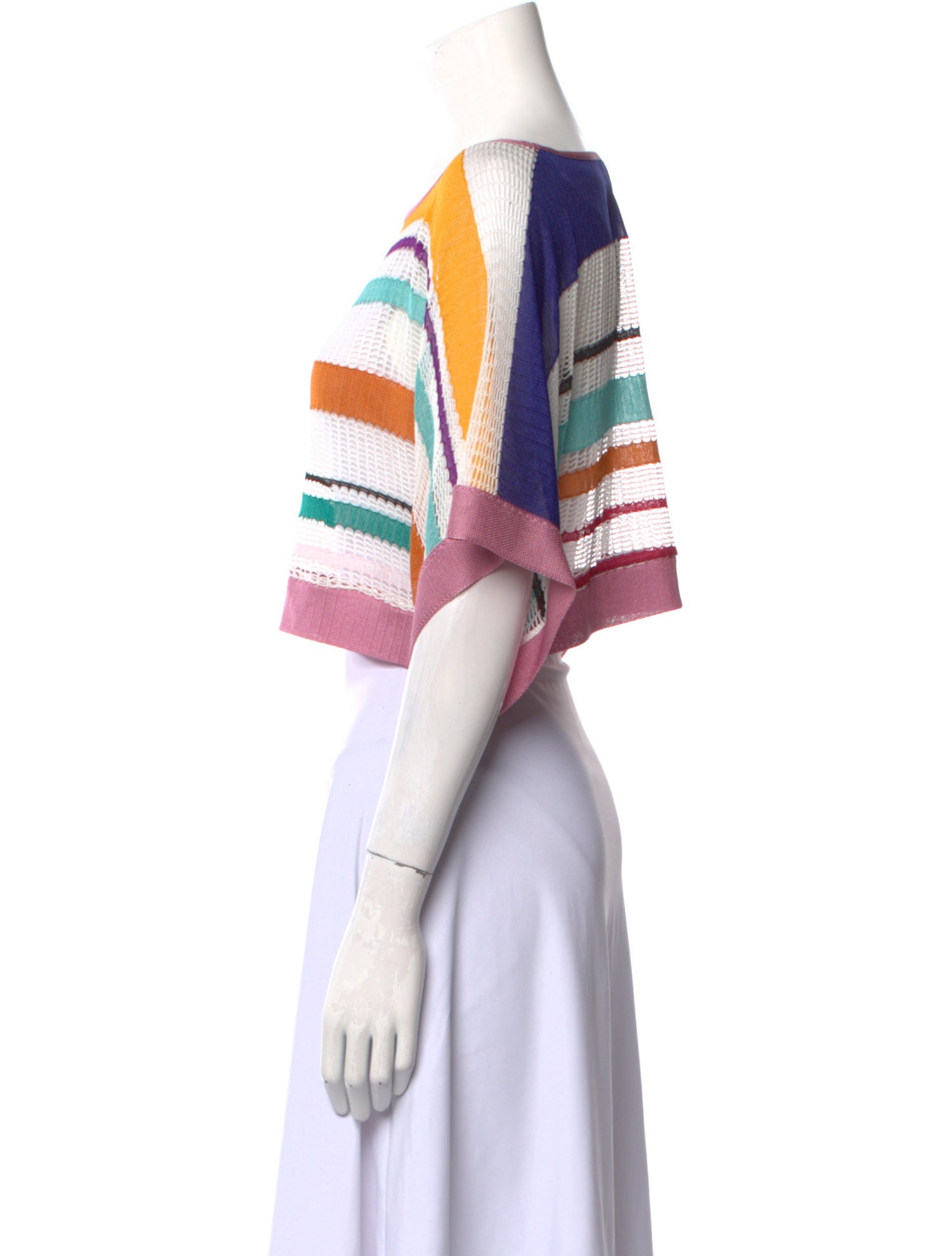 Missoni Mare Striped Bateau Neckline Crop Top