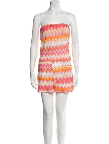 Missoni Mare Jumpsuits and Rompers Printed Strapless Romper Us2, It38 | XS