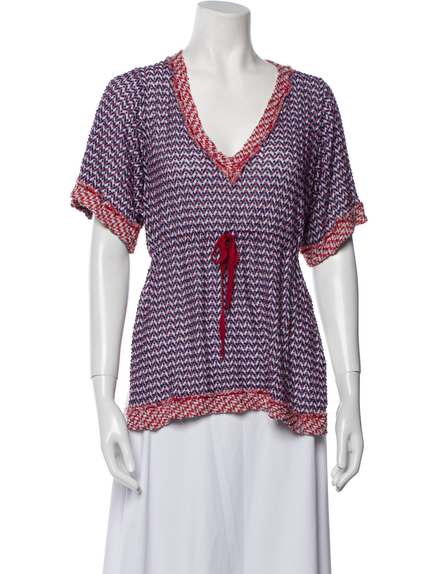 Missoni Mare Printed V-Neck Blouse