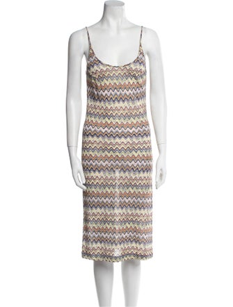 Missoni Mare Striped Midi Length Dress