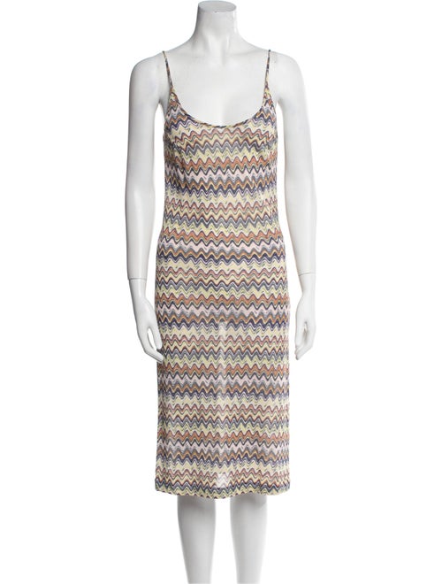 Missoni Mare Striped Midi Length Dress