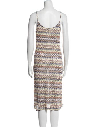 Missoni Mare Striped Midi Length Dress