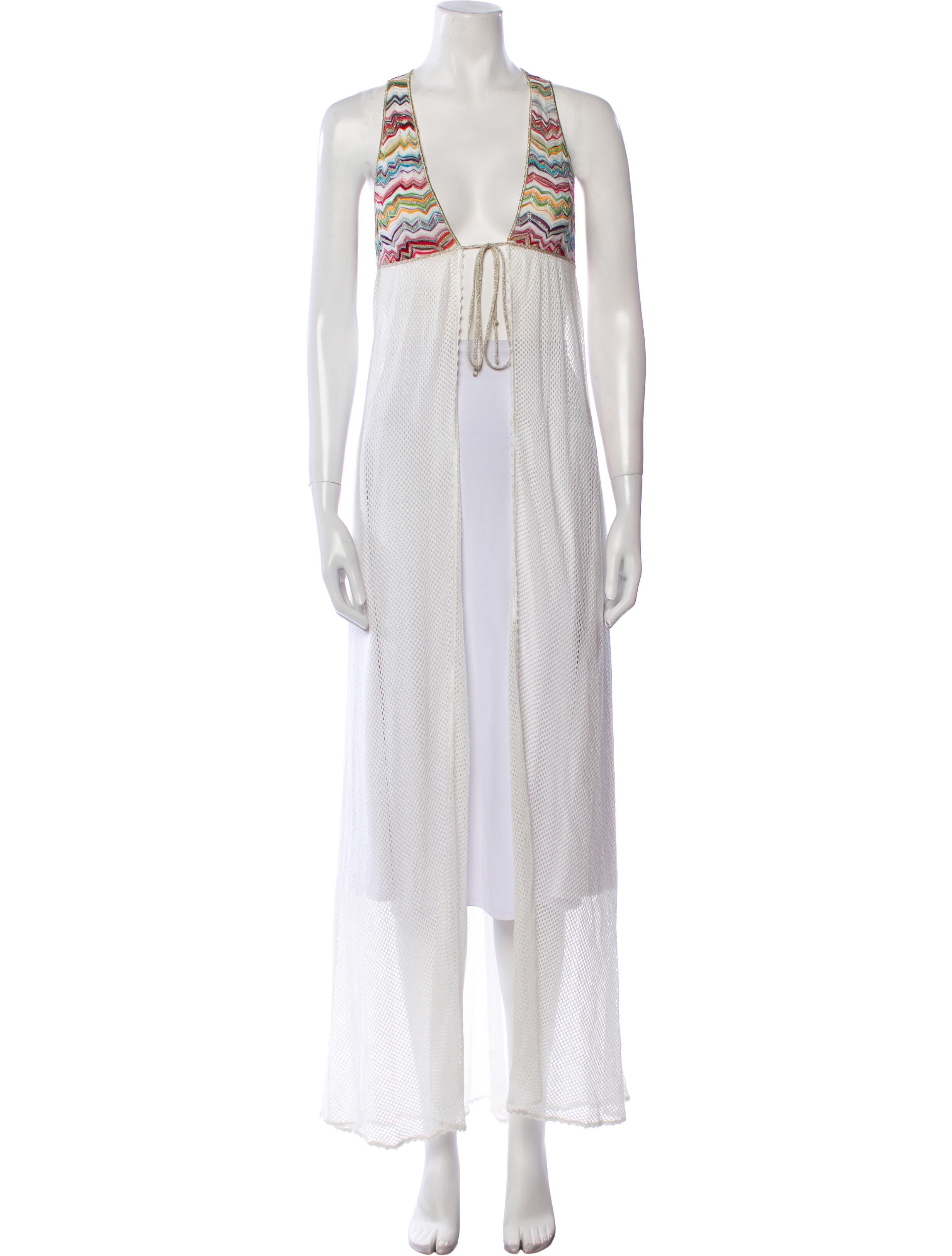 Missoni Mare Striped Plunge Neckline Sweater