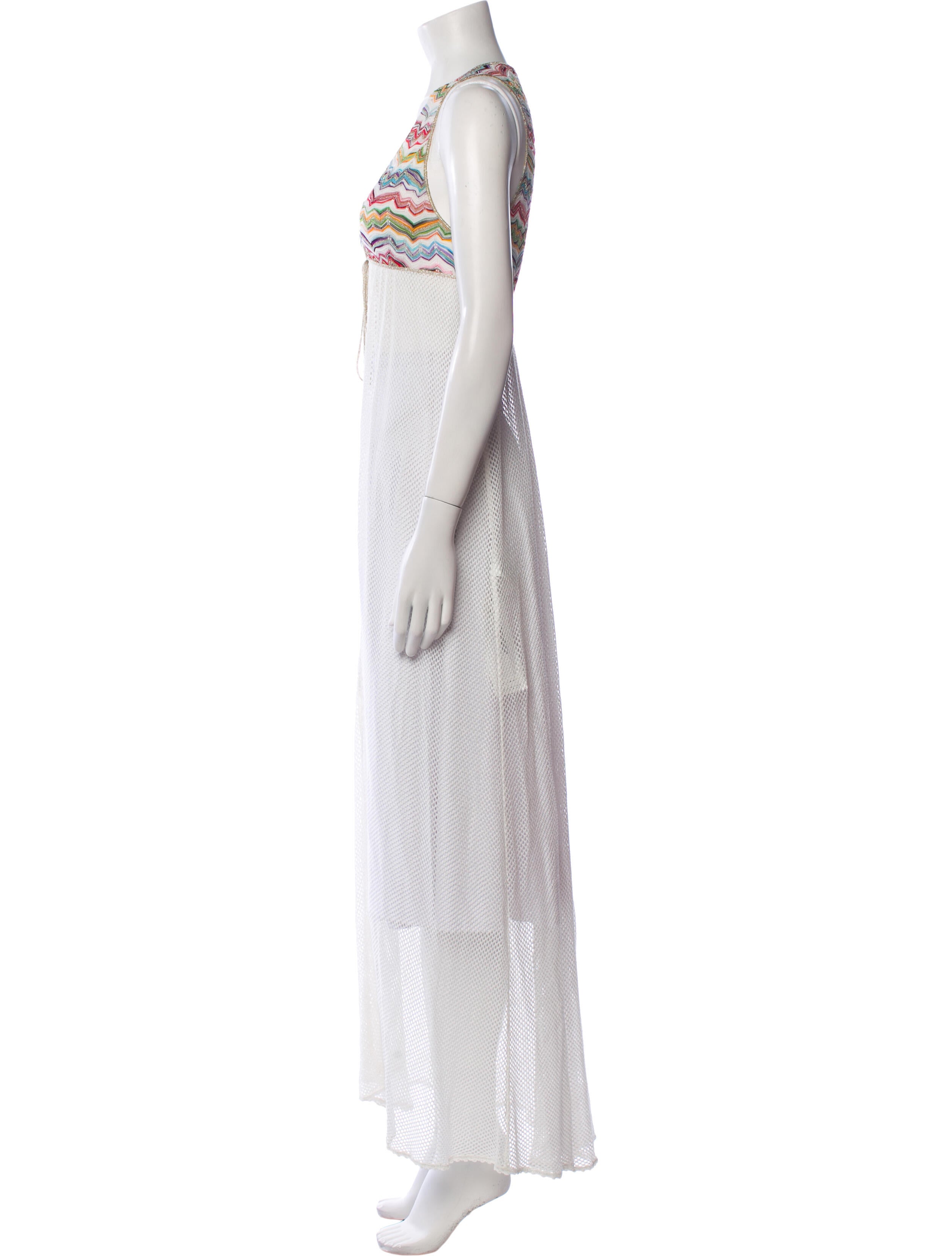 Missoni Mare Striped Plunge Neckline Sweater