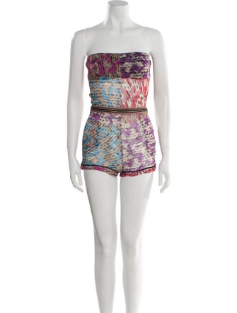 Missoni Mare Printed Strapless Romper