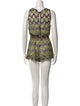 Missoni Mare Plaid Print Crew Neck Romper