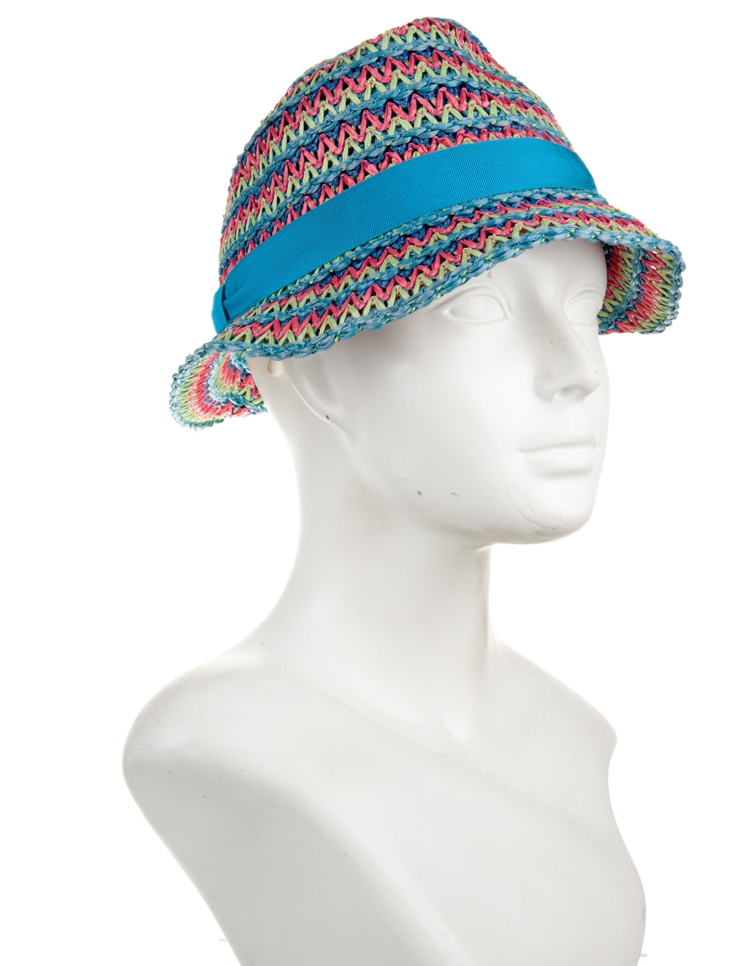 Missoni Mare Grosgrain-Trimmed Straw Hat