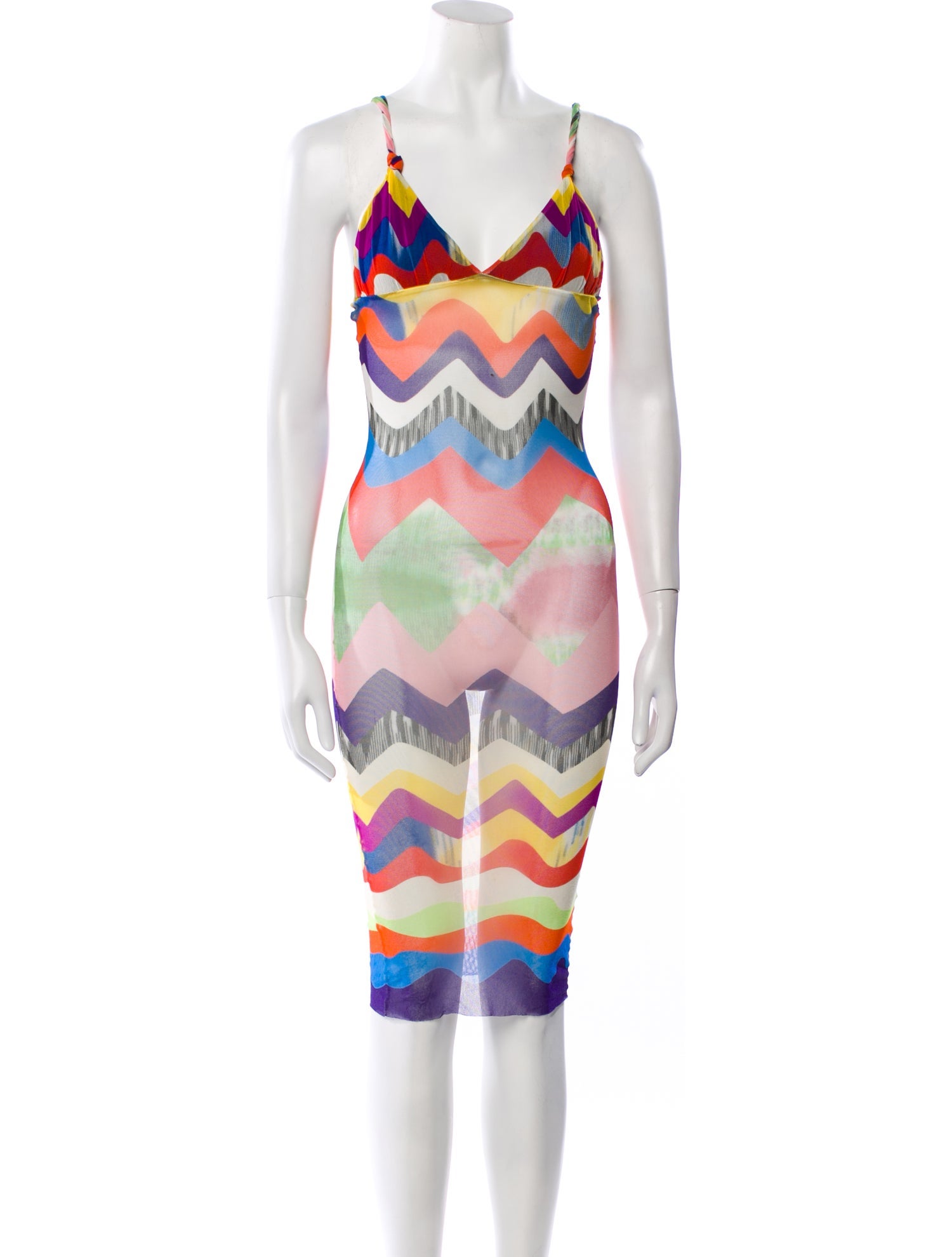 Missoni Mare Striped Midi Length Dress