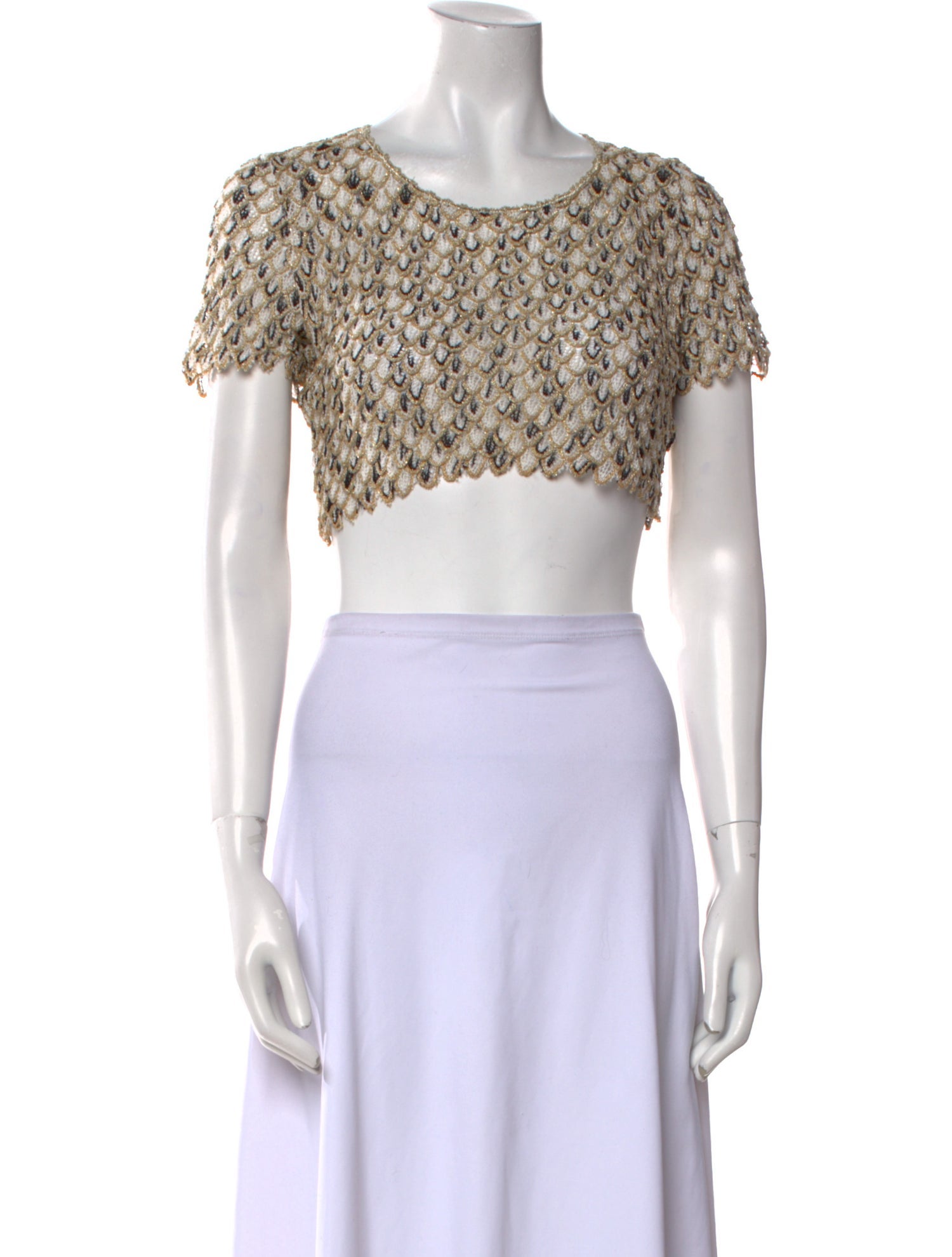 Missoni Mare Printed Scoop Neck Crop Top