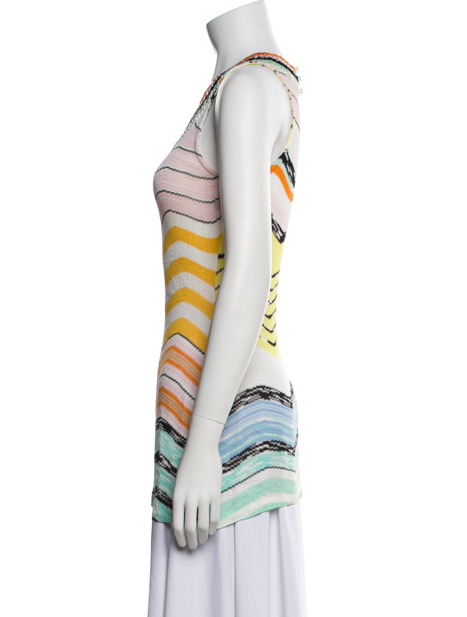 Missoni Mare Striped Scoop Neck Top