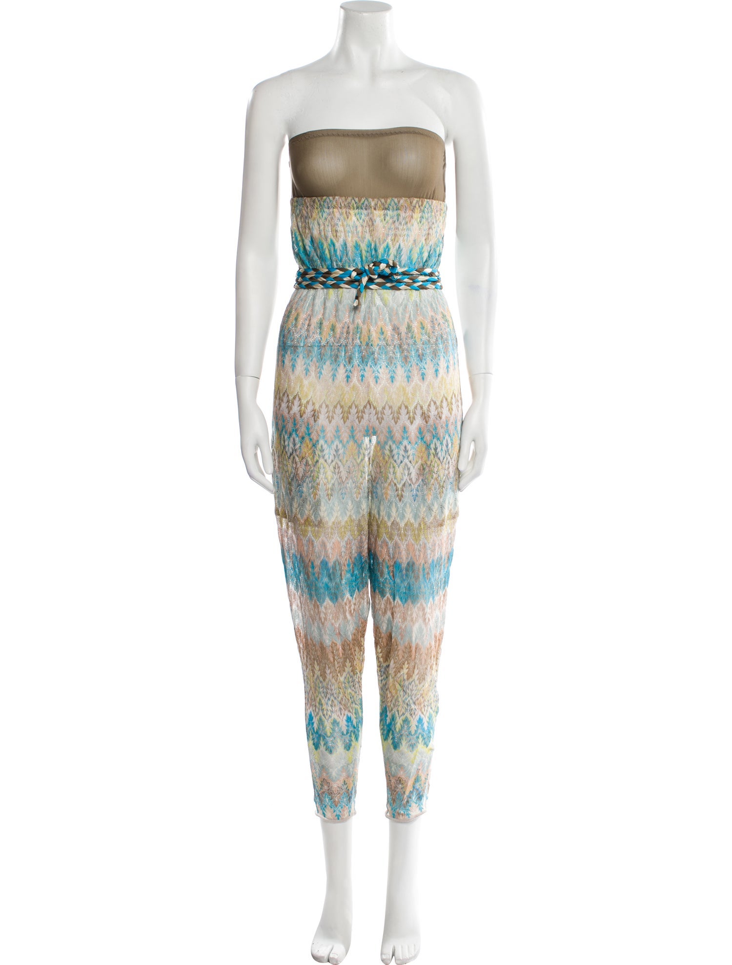 Missoni Mare Printed Strapless Jumpsuit