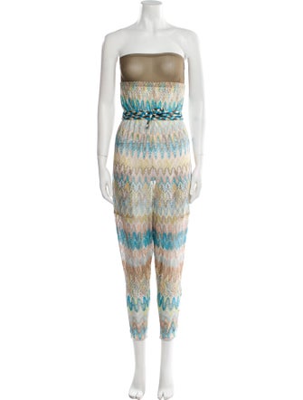 Missoni Mare Printed Strapless Jumpsuit