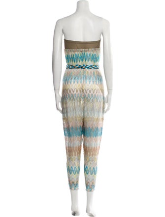 Missoni Mare Printed Strapless Jumpsuit