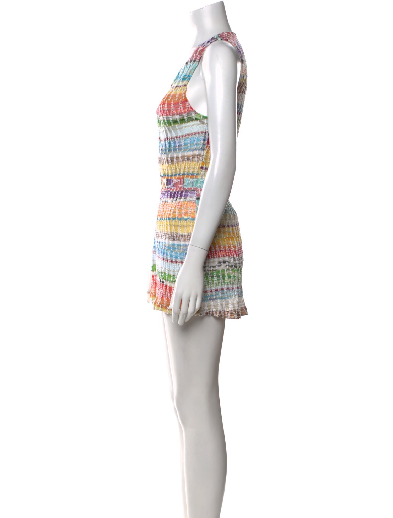 Missoni Mare Striped Plunge Neckline Romper