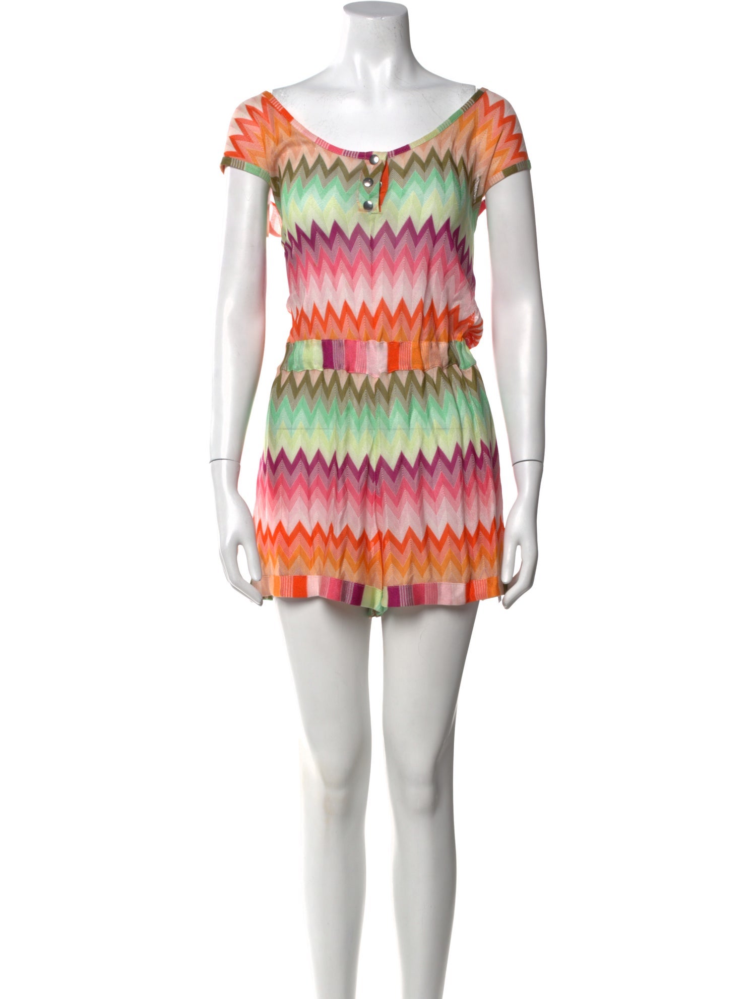 Missoni Mare Striped Scoop Neck Romper