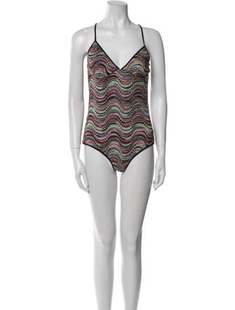 Missoni Mare Striped Glitter Accents One-Piece