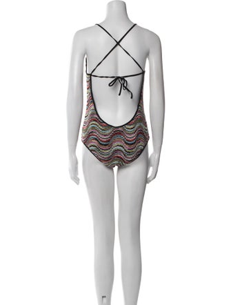 Missoni Mare Striped Glitter Accents One-Piece