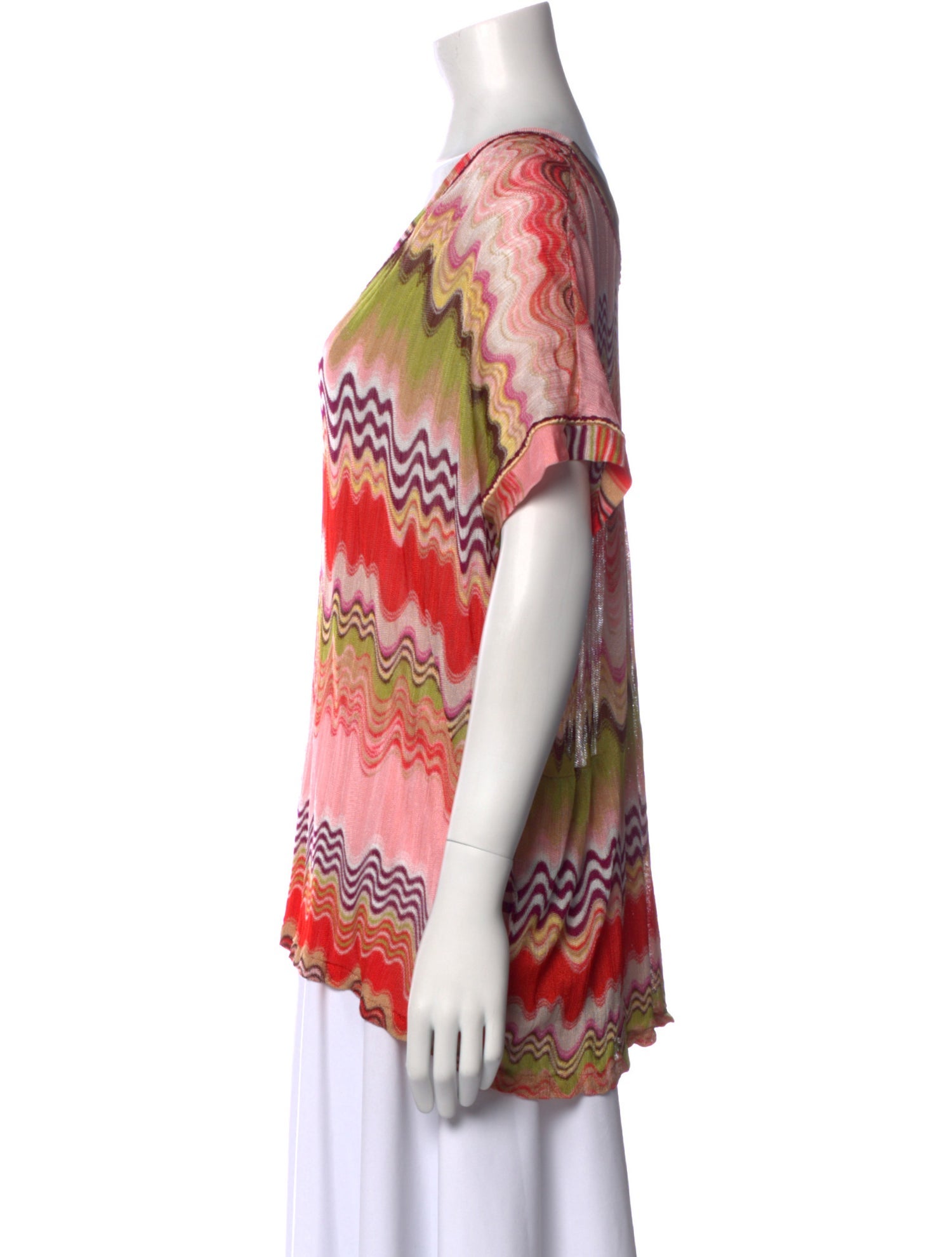 Missoni Mare Tie-Dye Print V-Neck Blouse