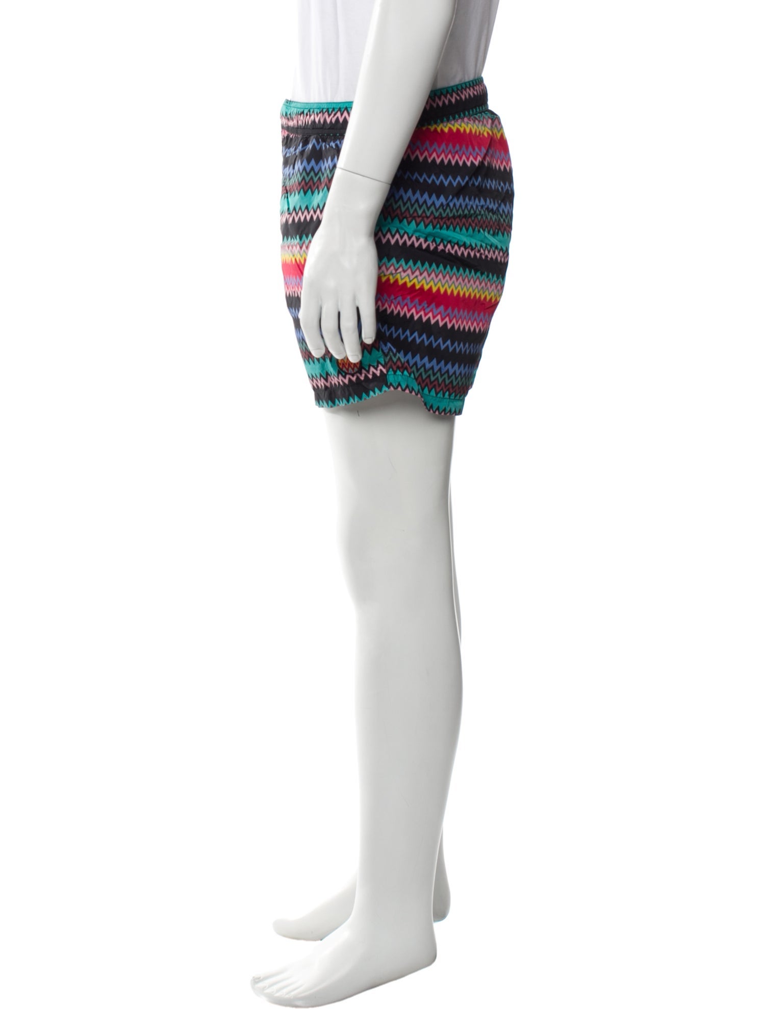 Missoni Mare Striped Embroidered Accent Swim Trunks