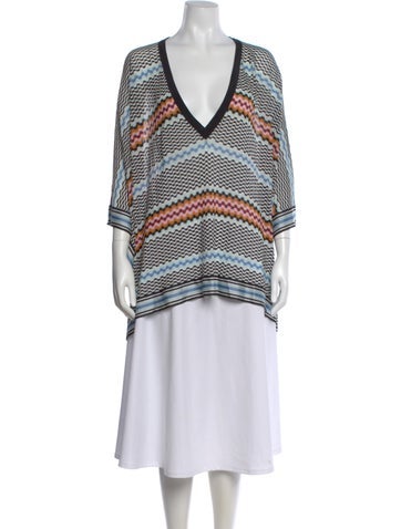 Pre-owned Missoni Linen Striped Sweater In Multi