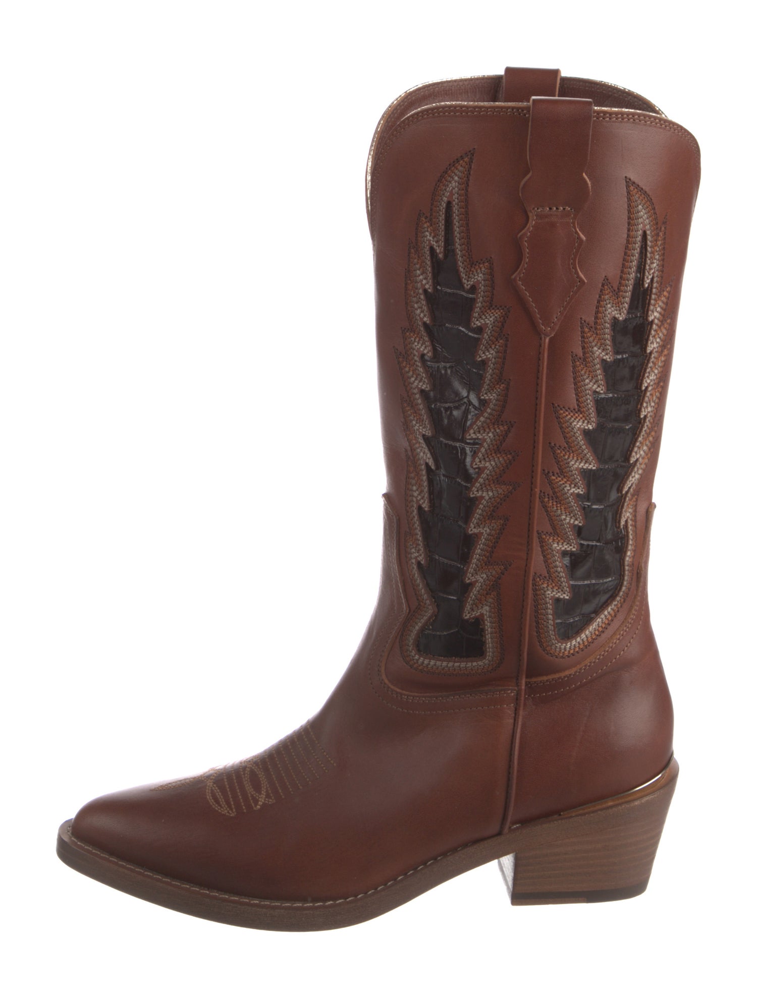 Partlow Leather Printed Western Boots