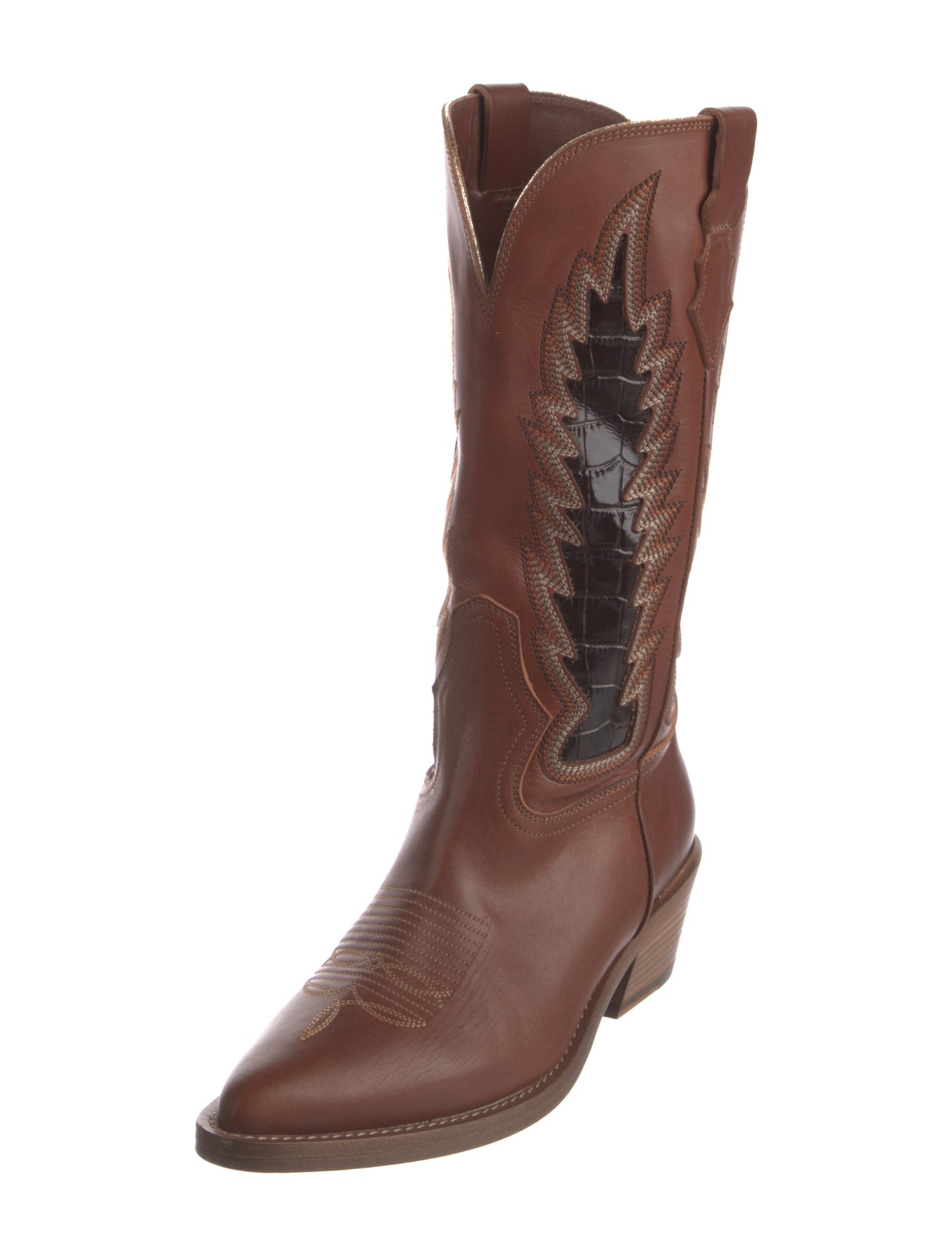 Partlow Leather Printed Western Boots