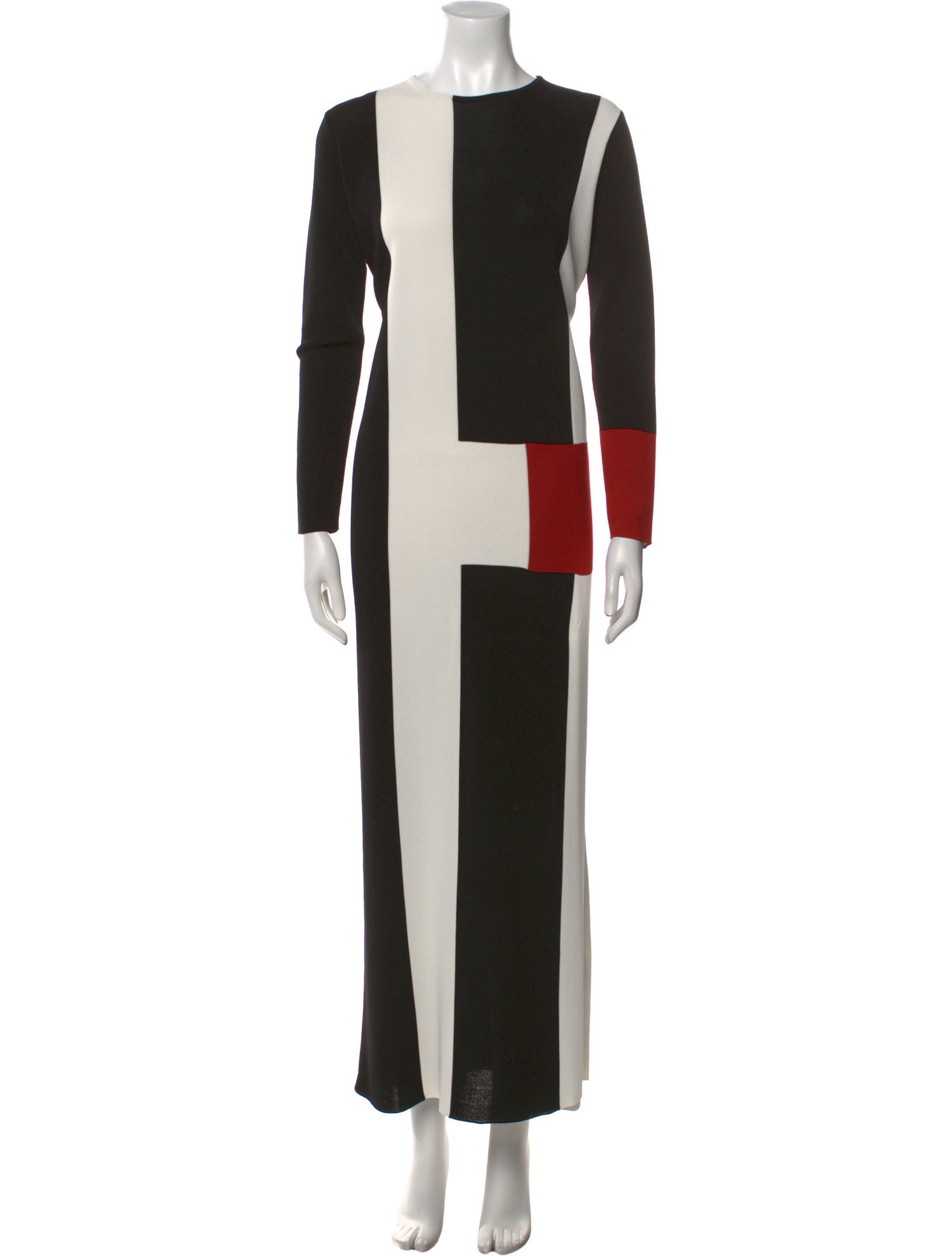 Maison Ullens Colorblock Pattern Long Dress