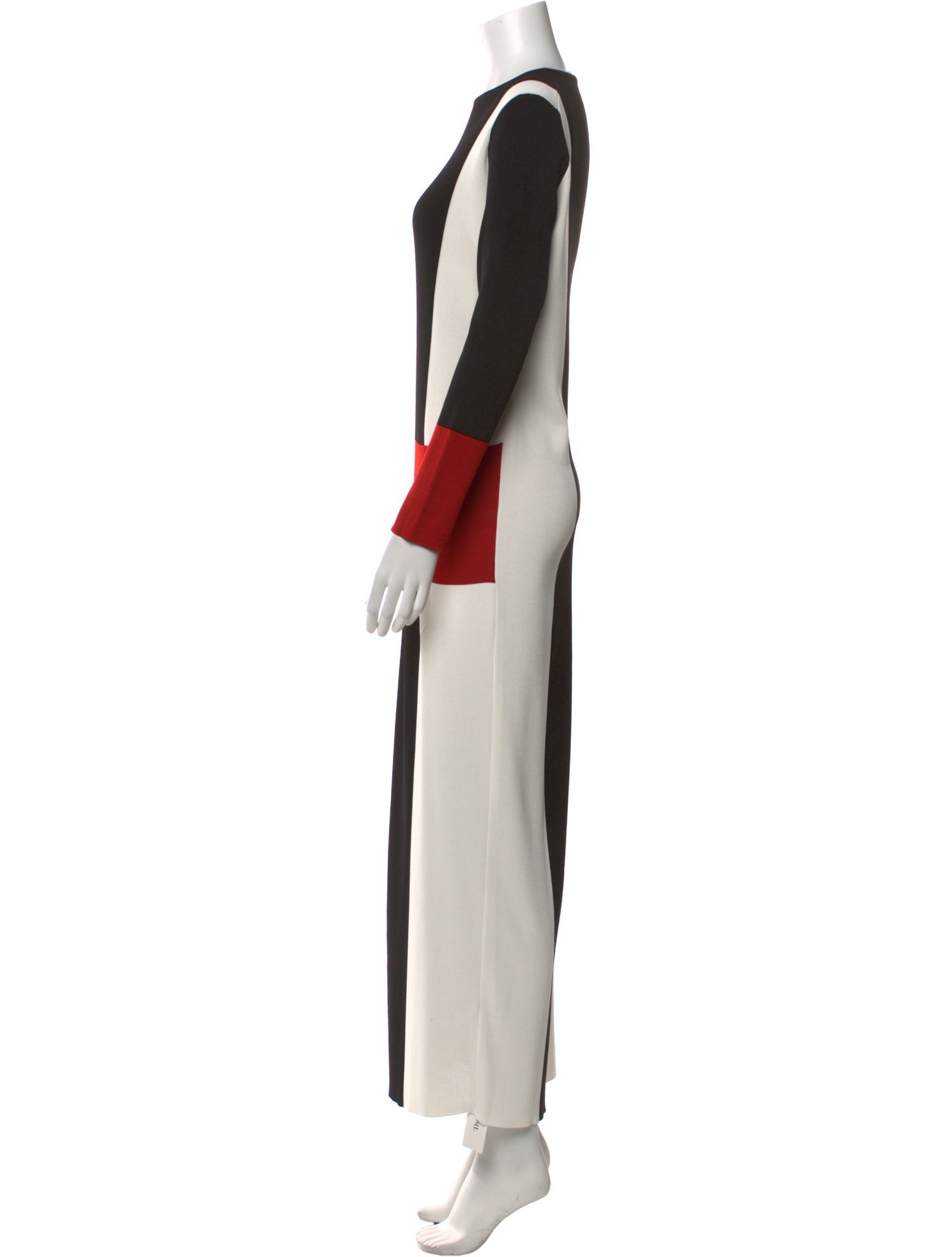 Maison Ullens Colorblock Pattern Long Dress