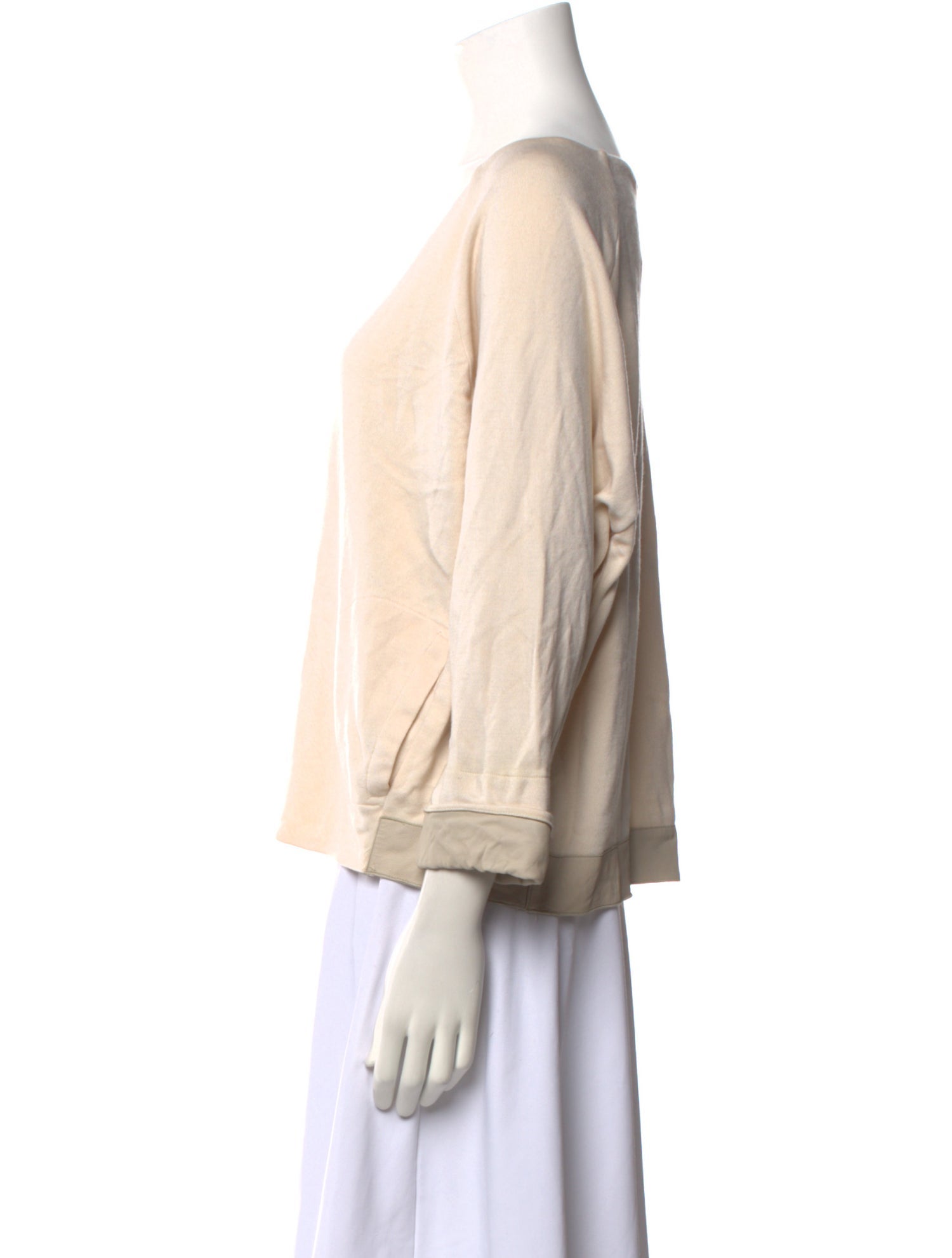 Maison Ullens Scoop Neck Three-Quarter Sleeve Top