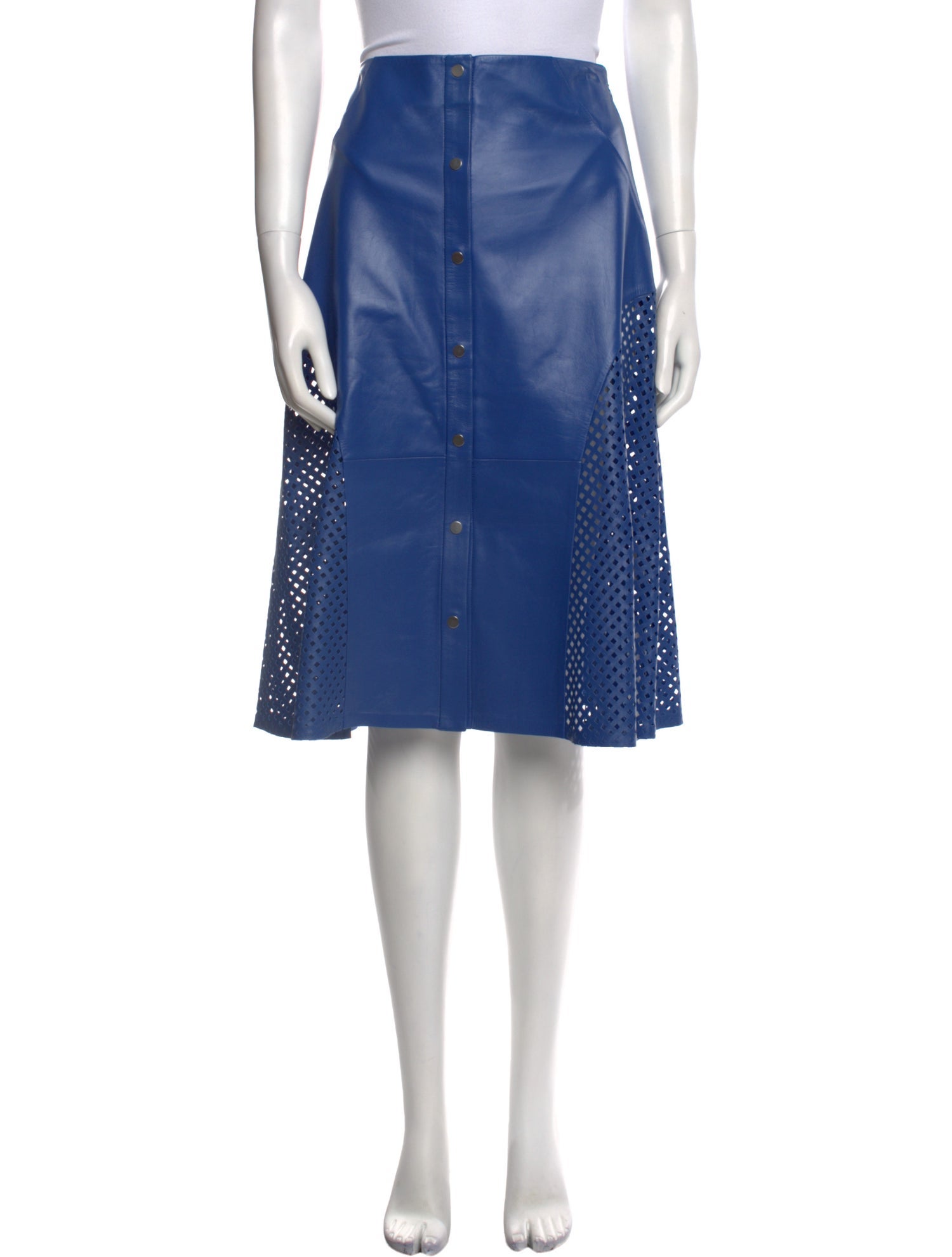 Maison Ullens Leather Knee-Length Skirt