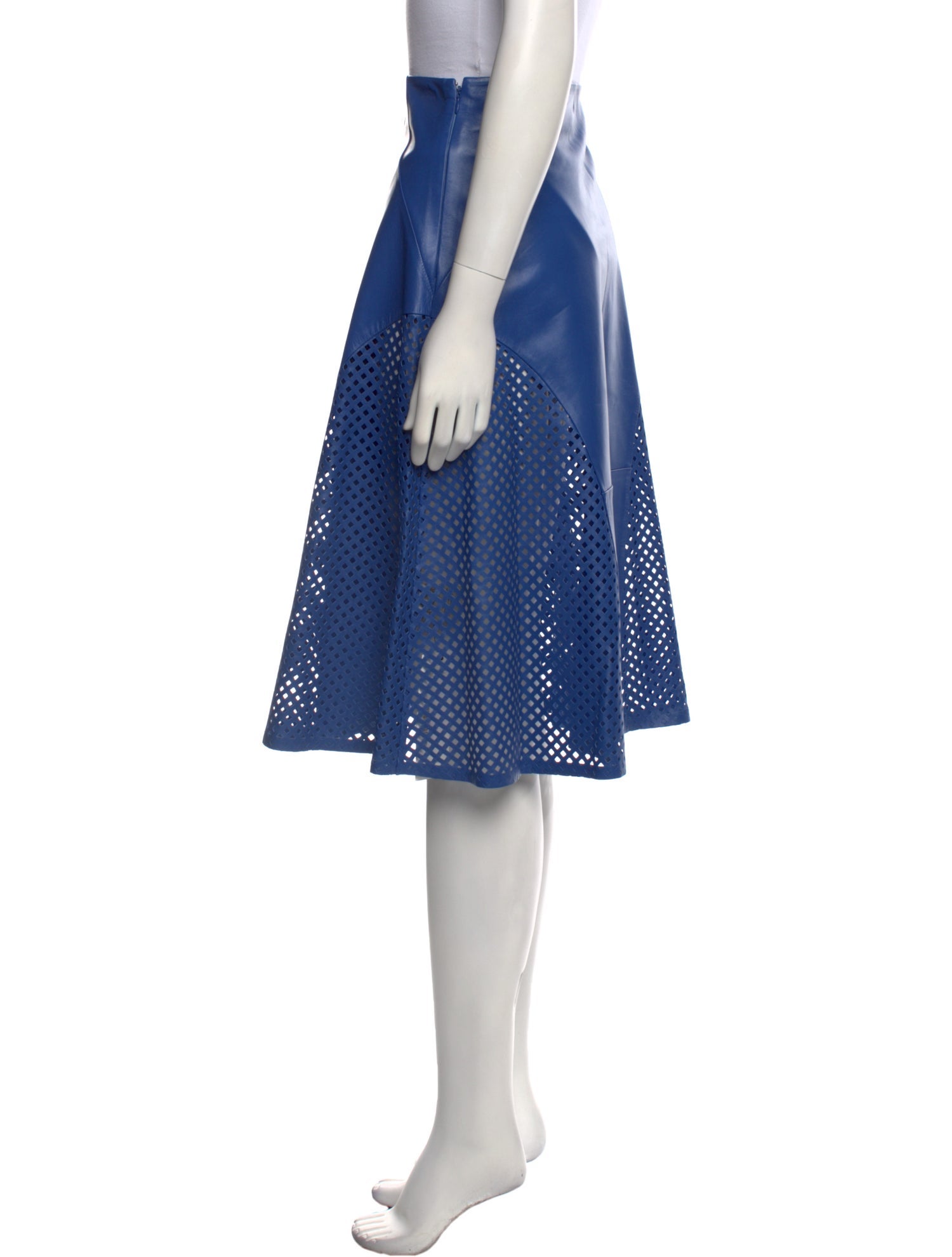 Maison Ullens Leather Knee-Length Skirt