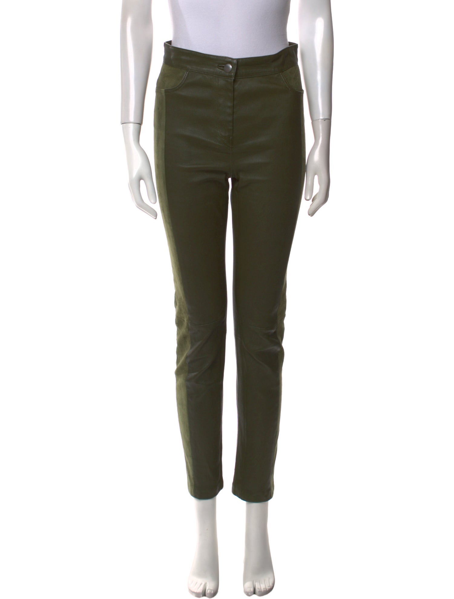 Maison Ullens Lamb Leather Skinny Leg Pants