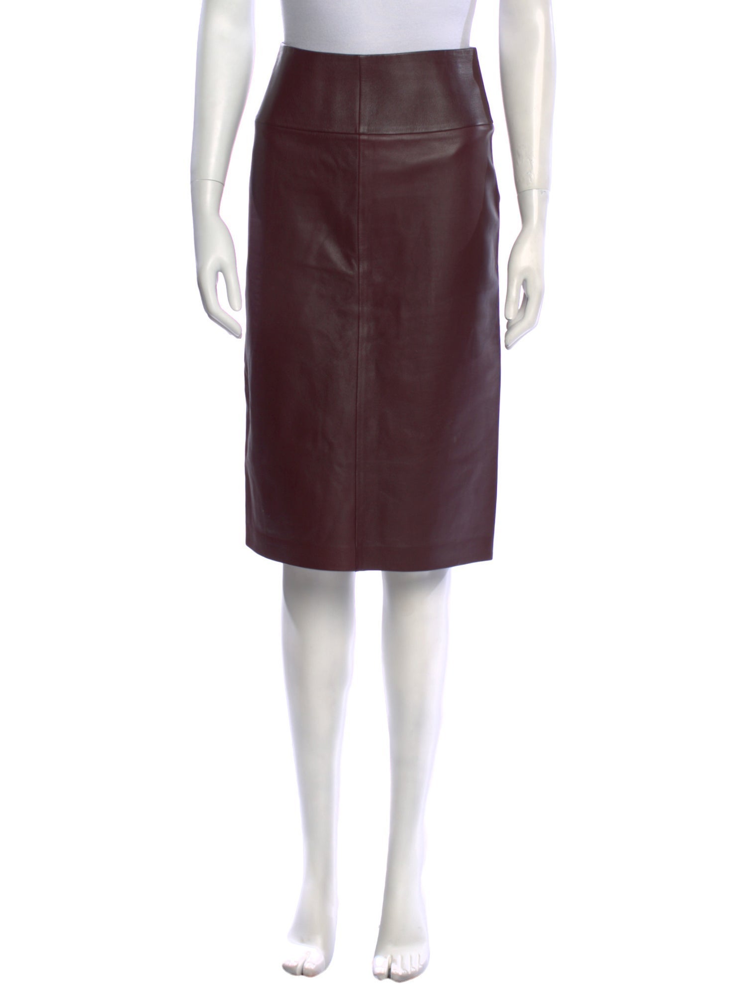 Maison Ullens Lambskin Knee-Length Skirt