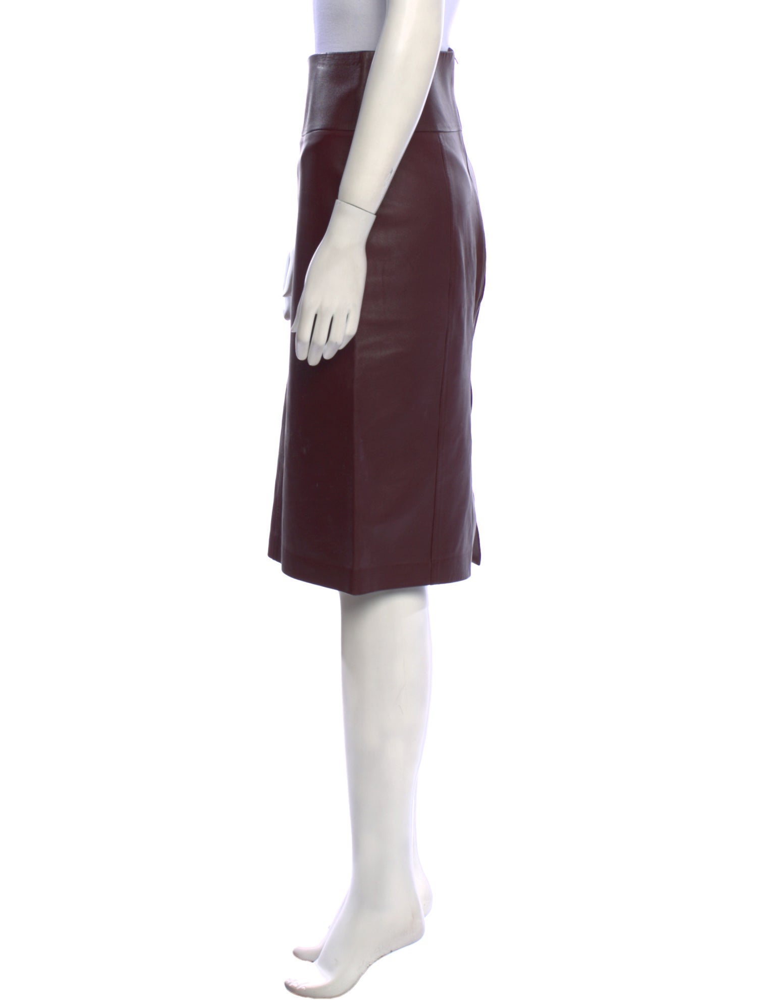 Maison Ullens Lambskin Knee-Length Skirt