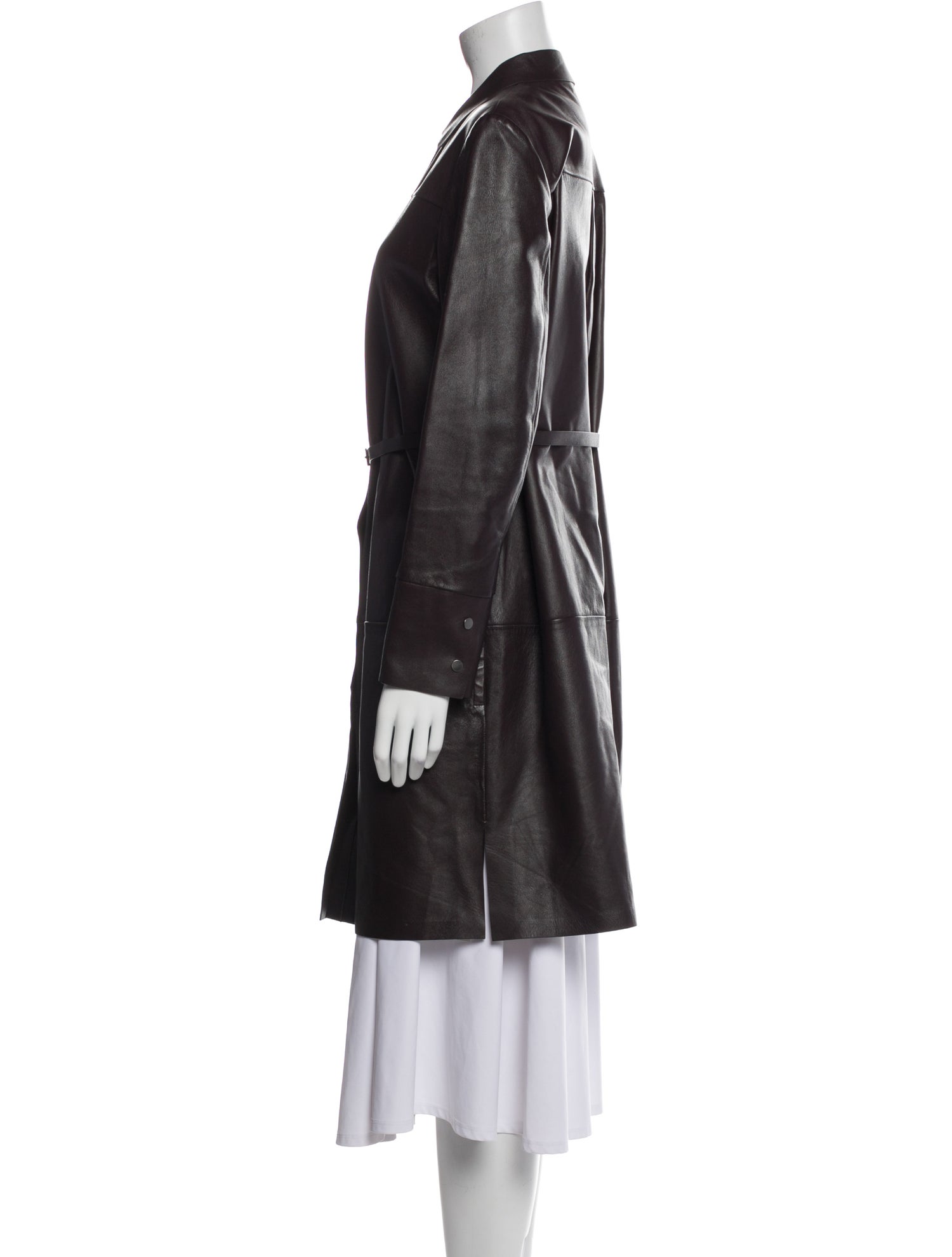 Maison Ullens Leather Trench Coat