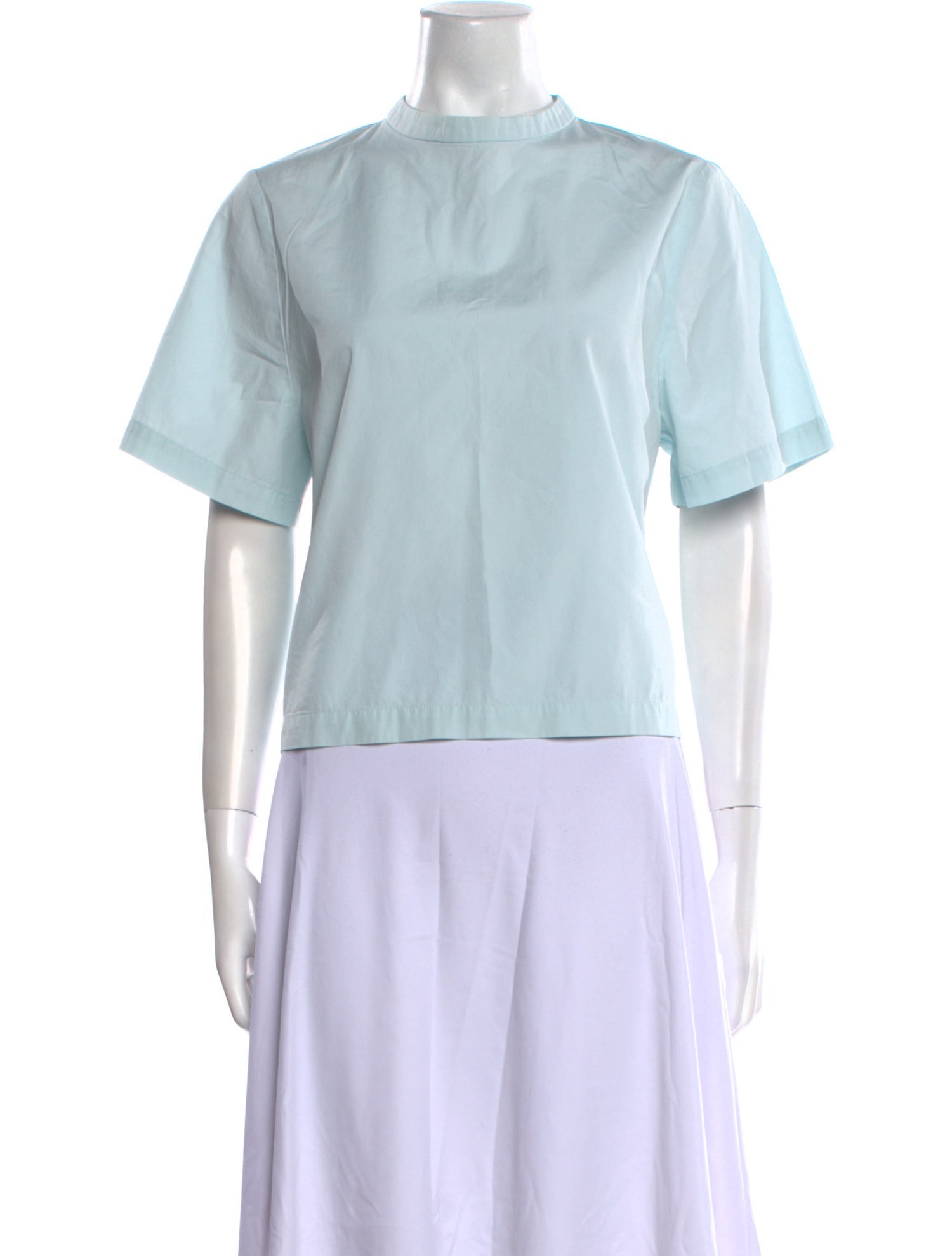 Maison Ullens Mock Neck Short Sleeve Top