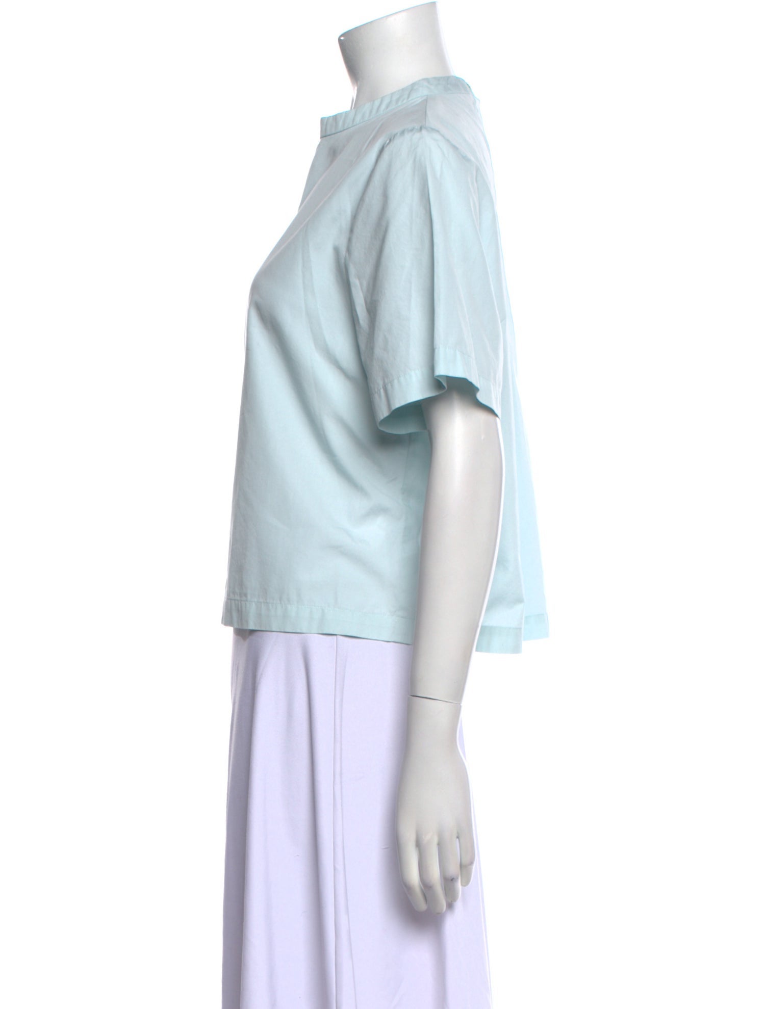 Maison Ullens Mock Neck Short Sleeve Top