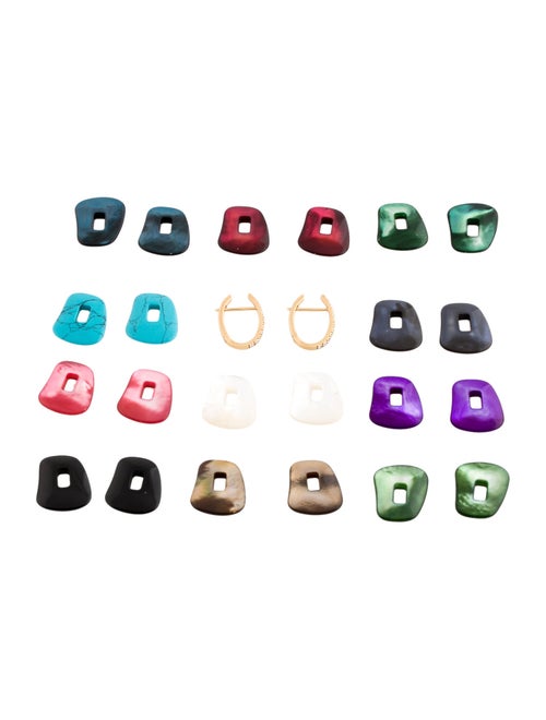 Mattioli 18K Multistone, Resin & Diamond Puzzle Drop Earrings